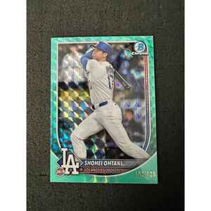 Shohei Ohtani - 2025 Bowman Chrome Aqua Geometric Refractor #102/125